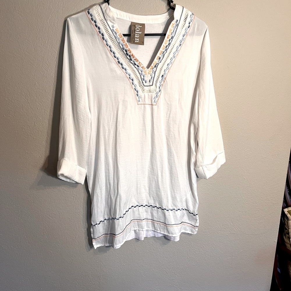 Anthropologie | Embroidered Dolan Top